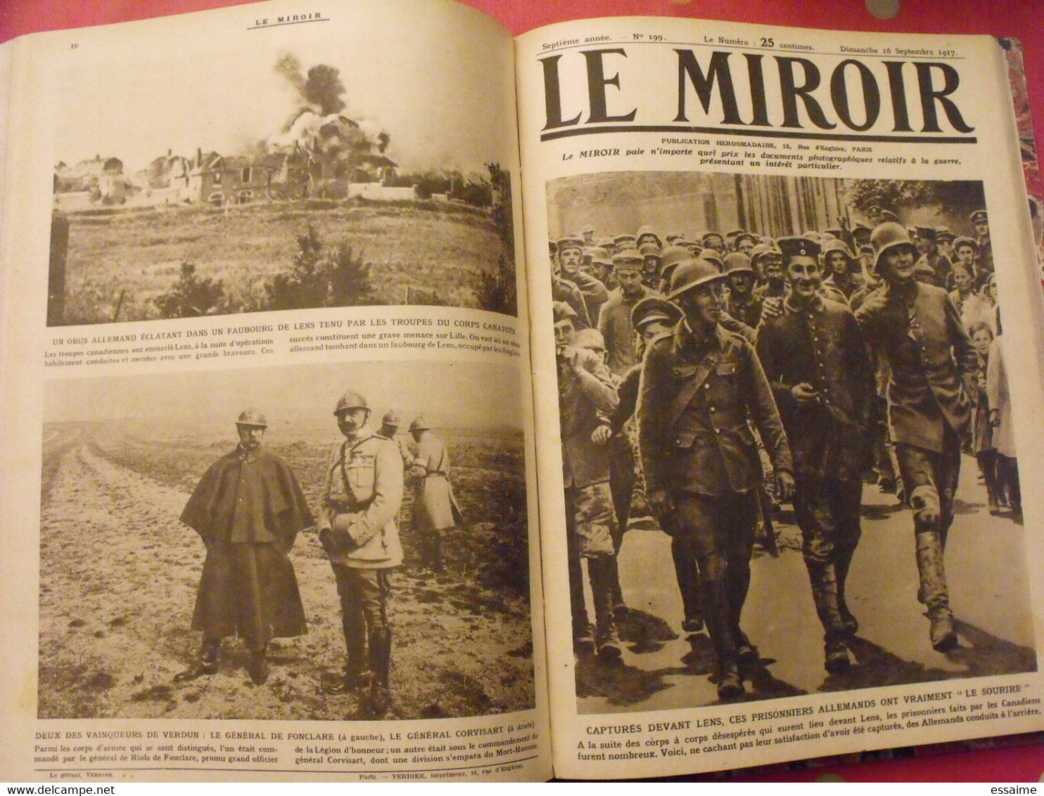 Le miroir recueil reliure 1917 (52 n°). guerre14-18 très illustrée, documentée. révolution russe bolcheviks