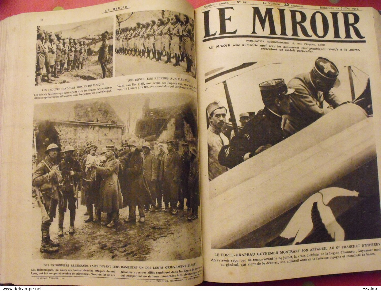 Le miroir recueil reliure 1917 (52 n°). guerre14-18 très illustrée, documentée. révolution russe bolcheviks