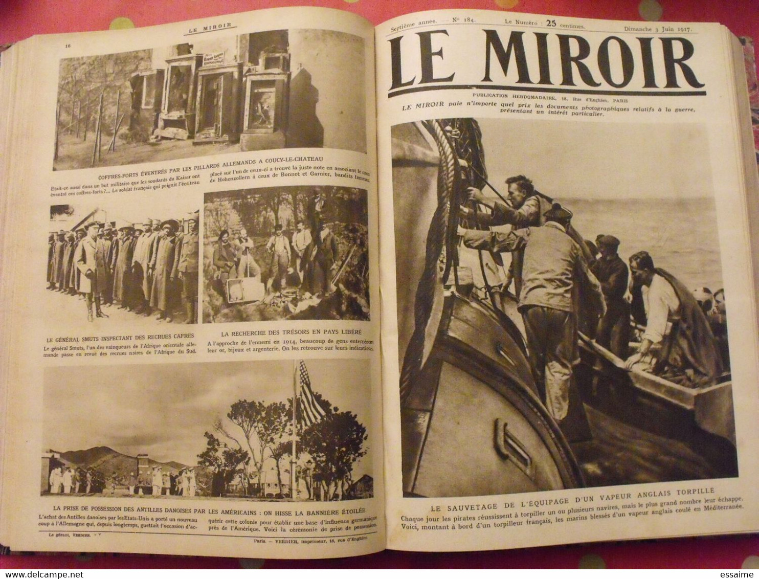 Le miroir recueil reliure 1917 (52 n°). guerre14-18 très illustrée, documentée. révolution russe bolcheviks