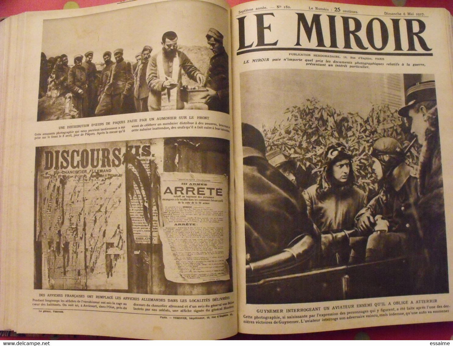 Le miroir recueil reliure 1917 (52 n°). guerre14-18 très illustrée, documentée. révolution russe bolcheviks