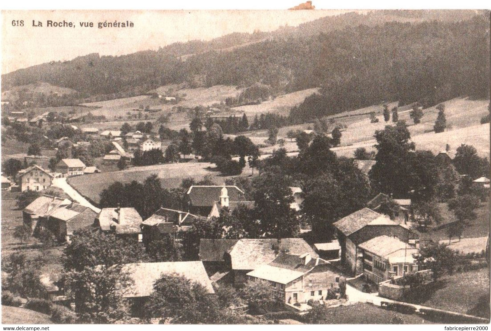 CPA Suisse (Fribourg) La Roche - Vue Générale 1911 éd. Paul Savigny & Cie à Fribourg - Fribourg