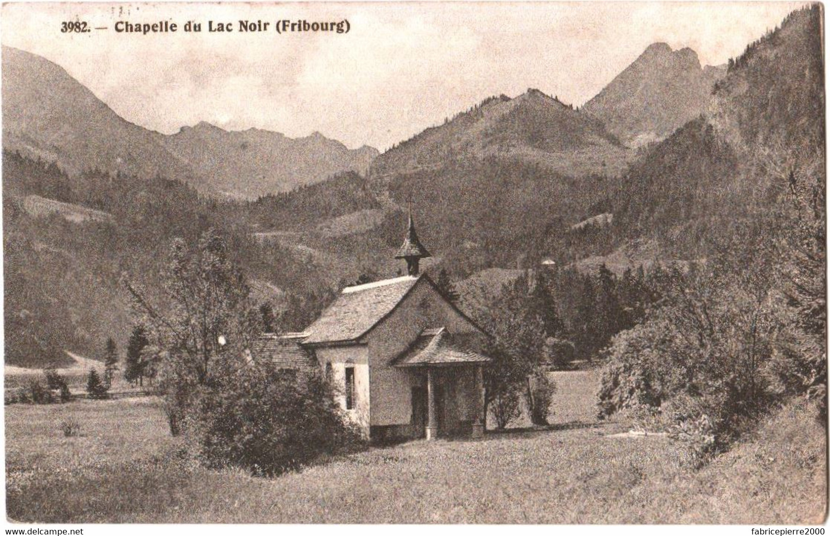 CPA Suisse (Fribourg) Planfayon - Chapelle Du Lac Noir 1912 Plaffeien, Schwarzsee Marienkapelle - Chapelle