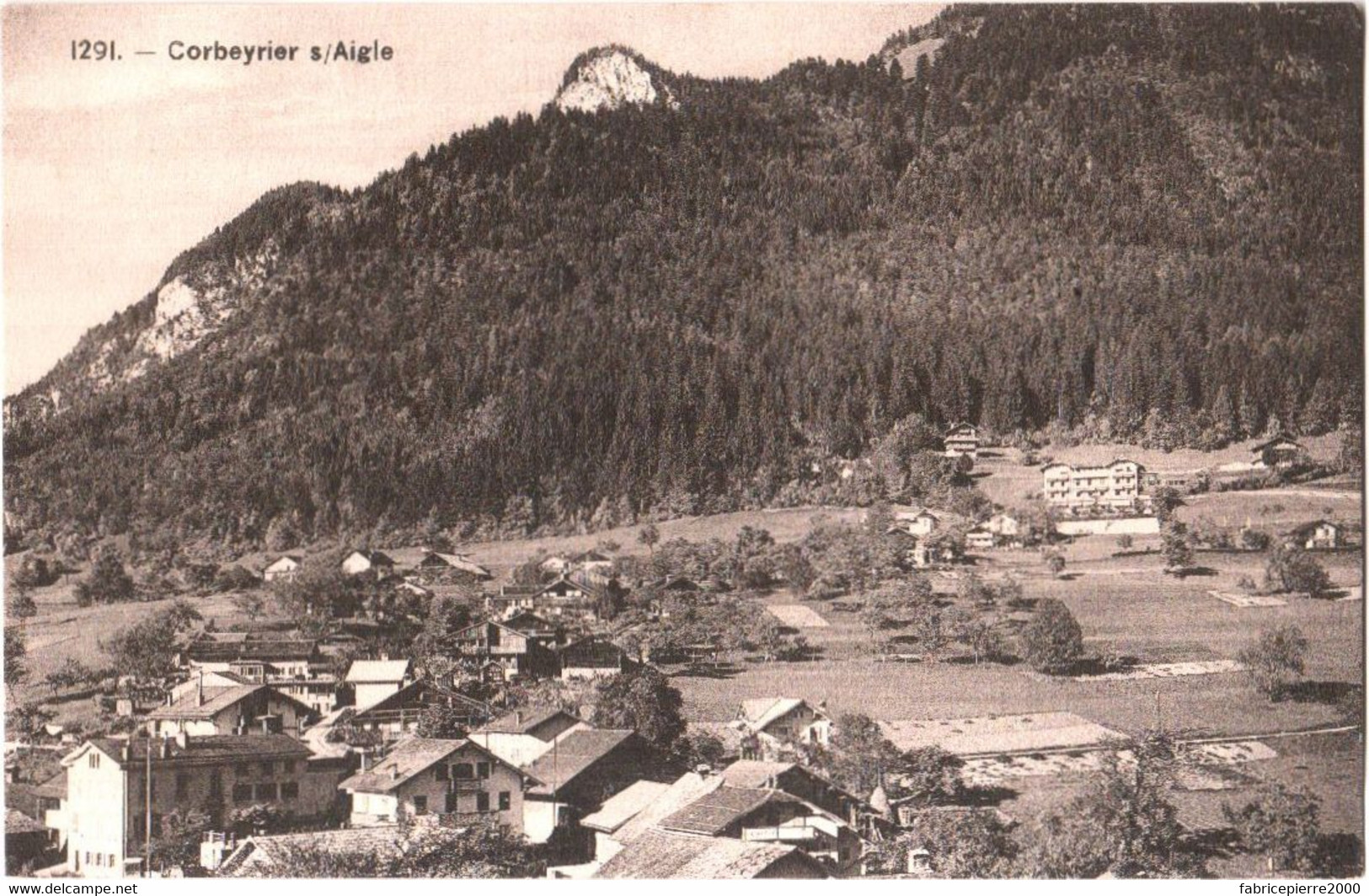 CPA Suisse (Vaud) Corbeyrier-sur-Aigle - Vue Générale, A Droite Le Grand-Hôtel Victoria, Au Fond Les Agites TBE - Corbeyrier