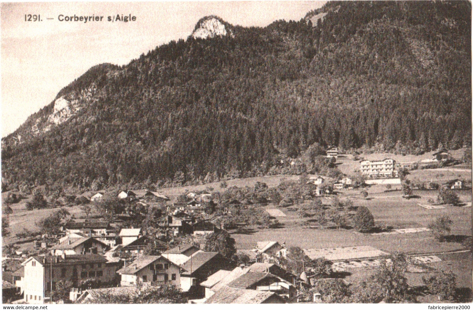 CPA Suisse (Vaud) Corbeyrier-sur-Aigle - Vue Générale, A Droite Le Grand-Hôtel Victoria, Au Fond Les Agites TBE - Corbeyrier