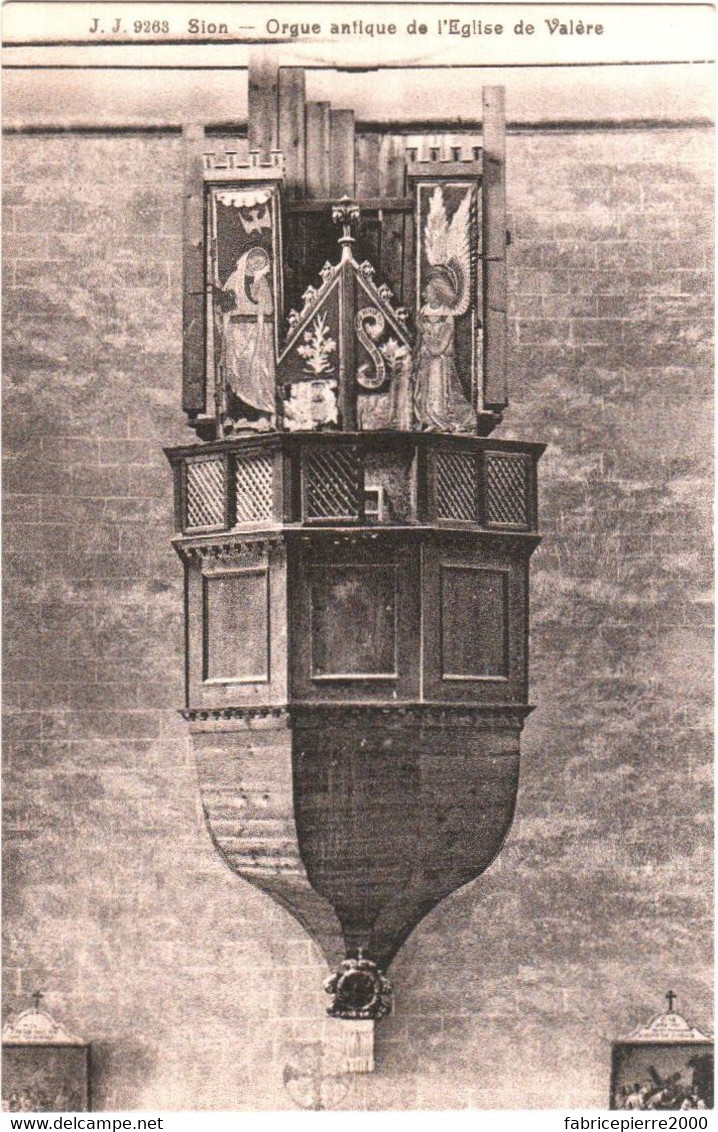 CPA Suisse (Valais) Sion - Orgue Antique De L'Eglise De Valère TBE éd. J. J. Julien Frères à Genève - Sion