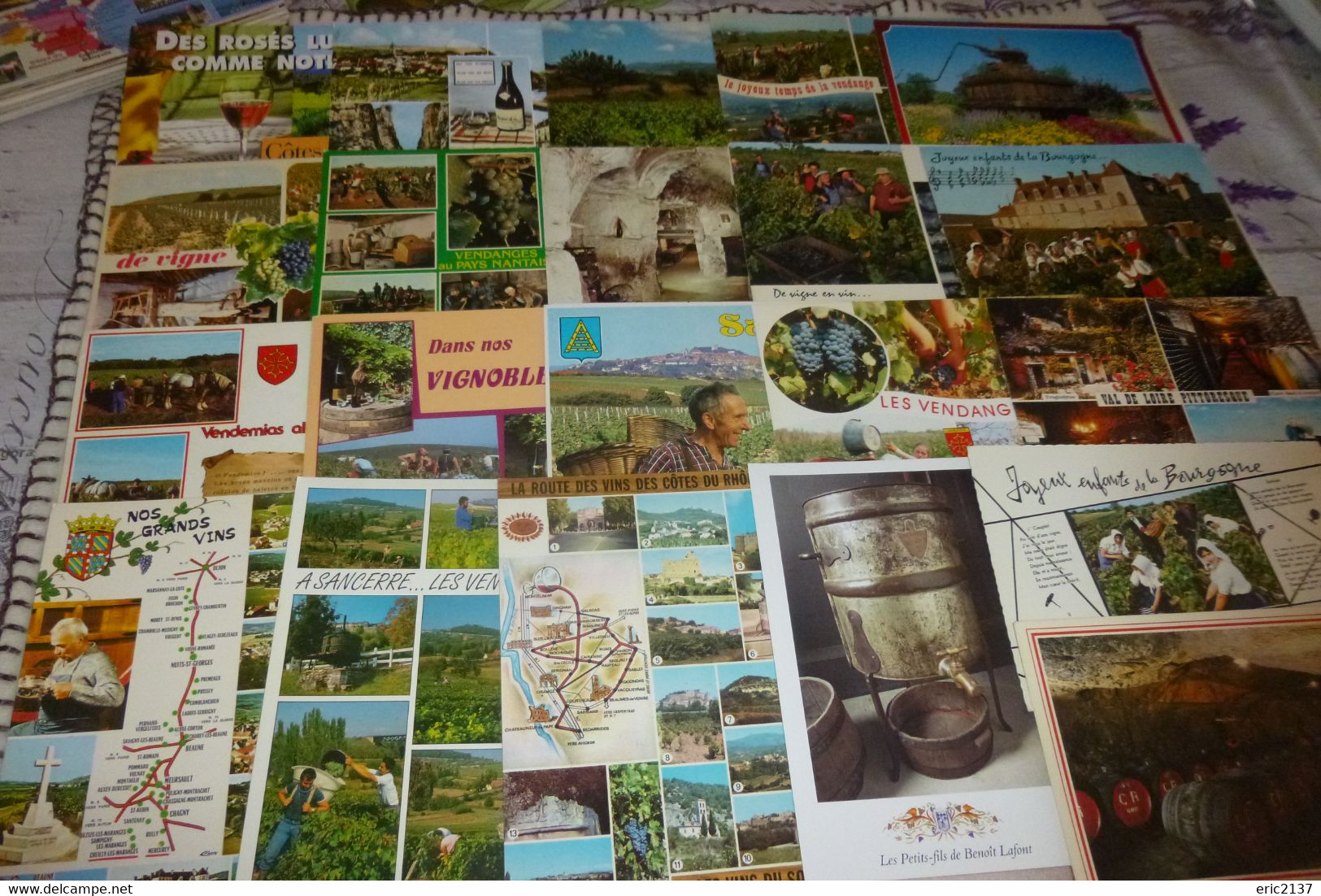 LOT DE 50 CARTES VINS...VIGNES ....VENDANGES.... - 5 - 99 Cartes