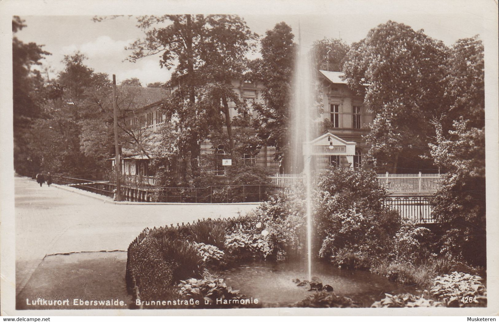 Deutsches Reich PPC Luftkurort Eberswalde Brunnenstrasse U. Harmonie Verlag H. Rubin EBERSWALDE 1929 Echte Real Photo - Eberswalde