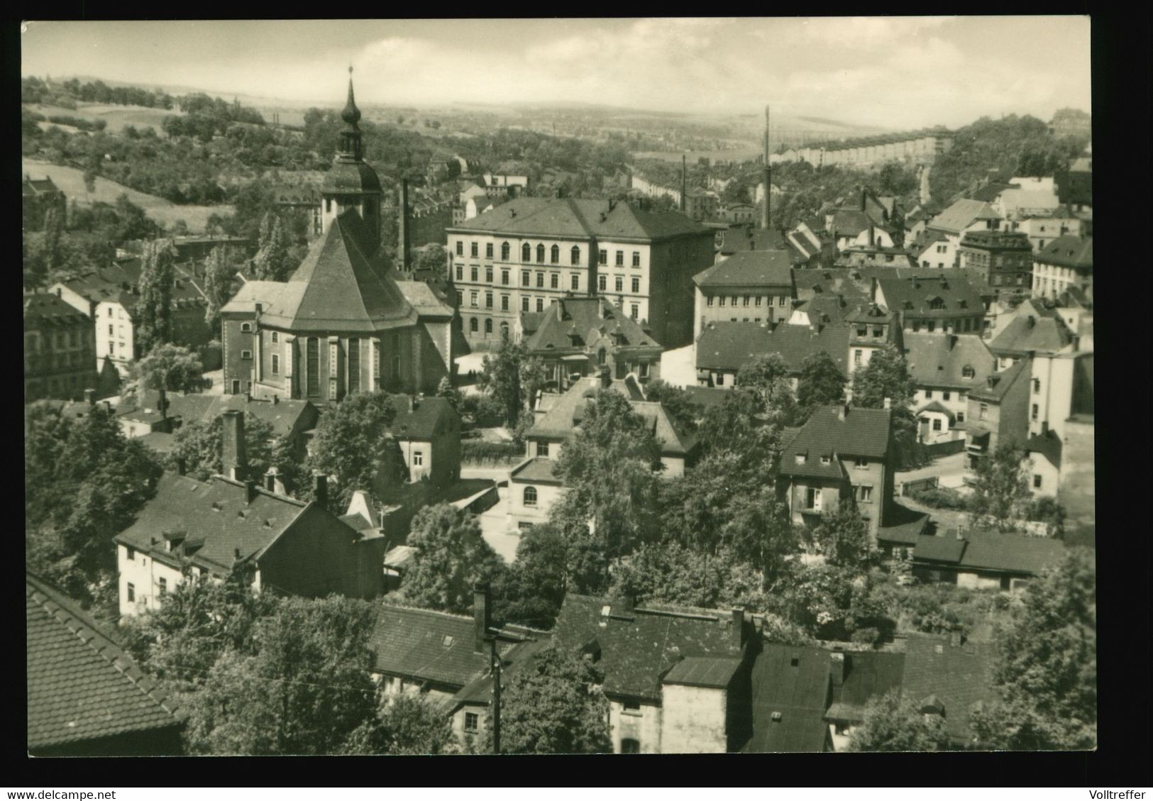 DDR Foto AK Um 1972 Reichenbach Im Vogtland, Ortspartie Aus Der Vogelschau - Reichenbach I. Vogtl.