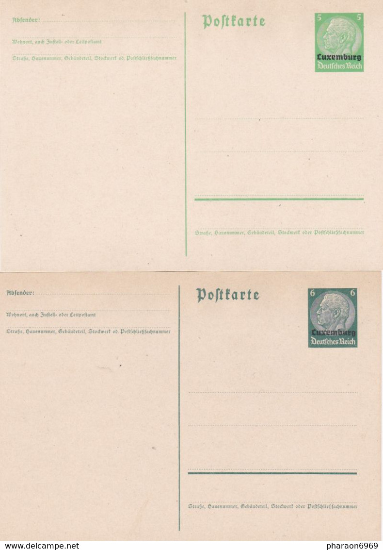 2 Cartes Entier Postaux Occupation - 1940-1944 Duitse Bezetting