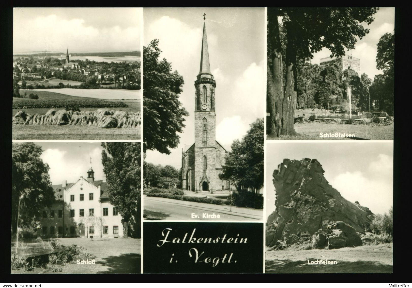 DDR Mehrbild Foto AK Um 1976 Falkenstein Im Vogtland, Ortspartie, Schloß U.a. - Falkenstein (Vogtland)