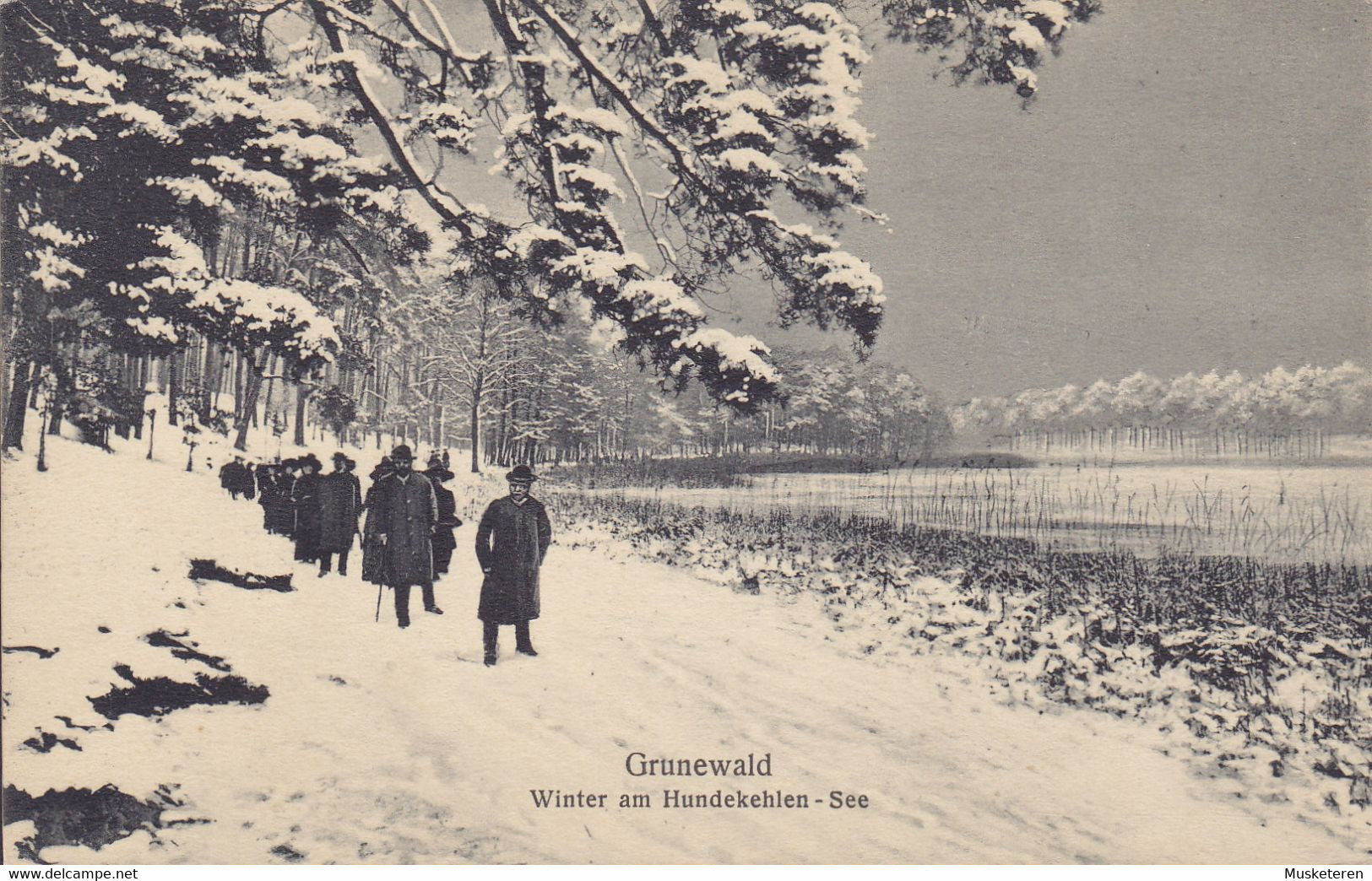 Deutsches Reich PPC Grunewald Winter Am Hundekehlen-See Karl Altmann Berlin-Fridenau Gru. 34 (2 Scans) - Grunewald