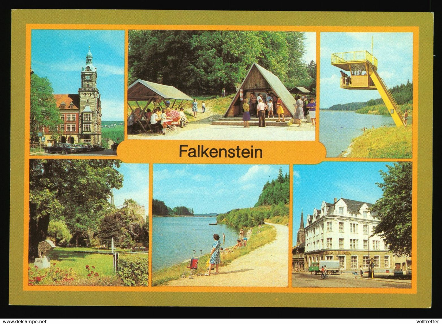 DDR Mehrbild Foto AK Um 1982 Falkenstein Im Vogtland, Verschiedene Ansichten In Farbe - Falkenstein (Vogtland)