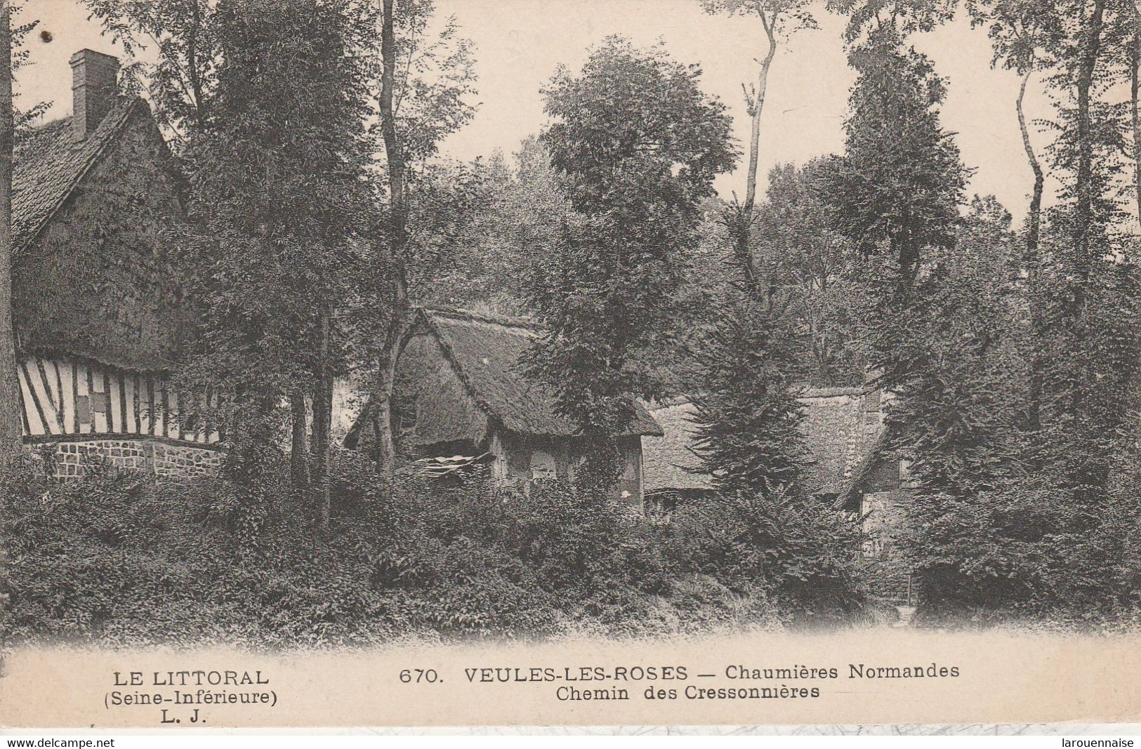 76 - VEULES LES ROSES - Chaumières Normandes - Chemin Des Cressonnières - Veules Les Roses