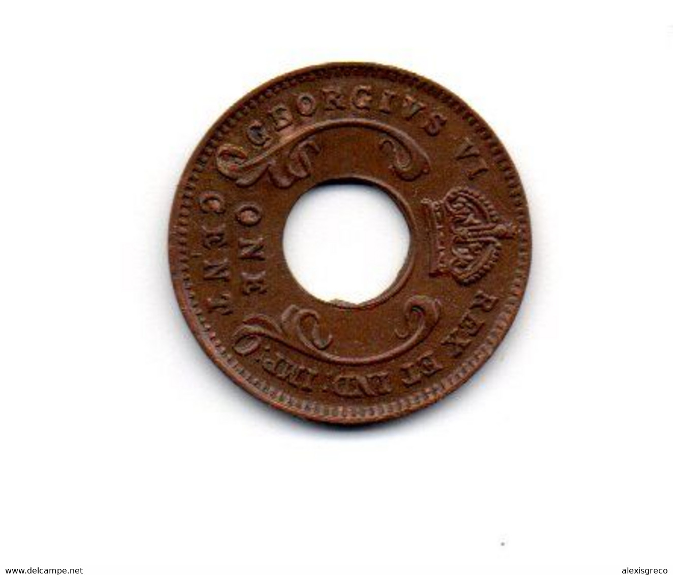 BRITISH EAST AFRICA USED ONE CENT COIN BRONZE Of 1942 'I' - Afrique Orientale & Protectorat D'Ouganda