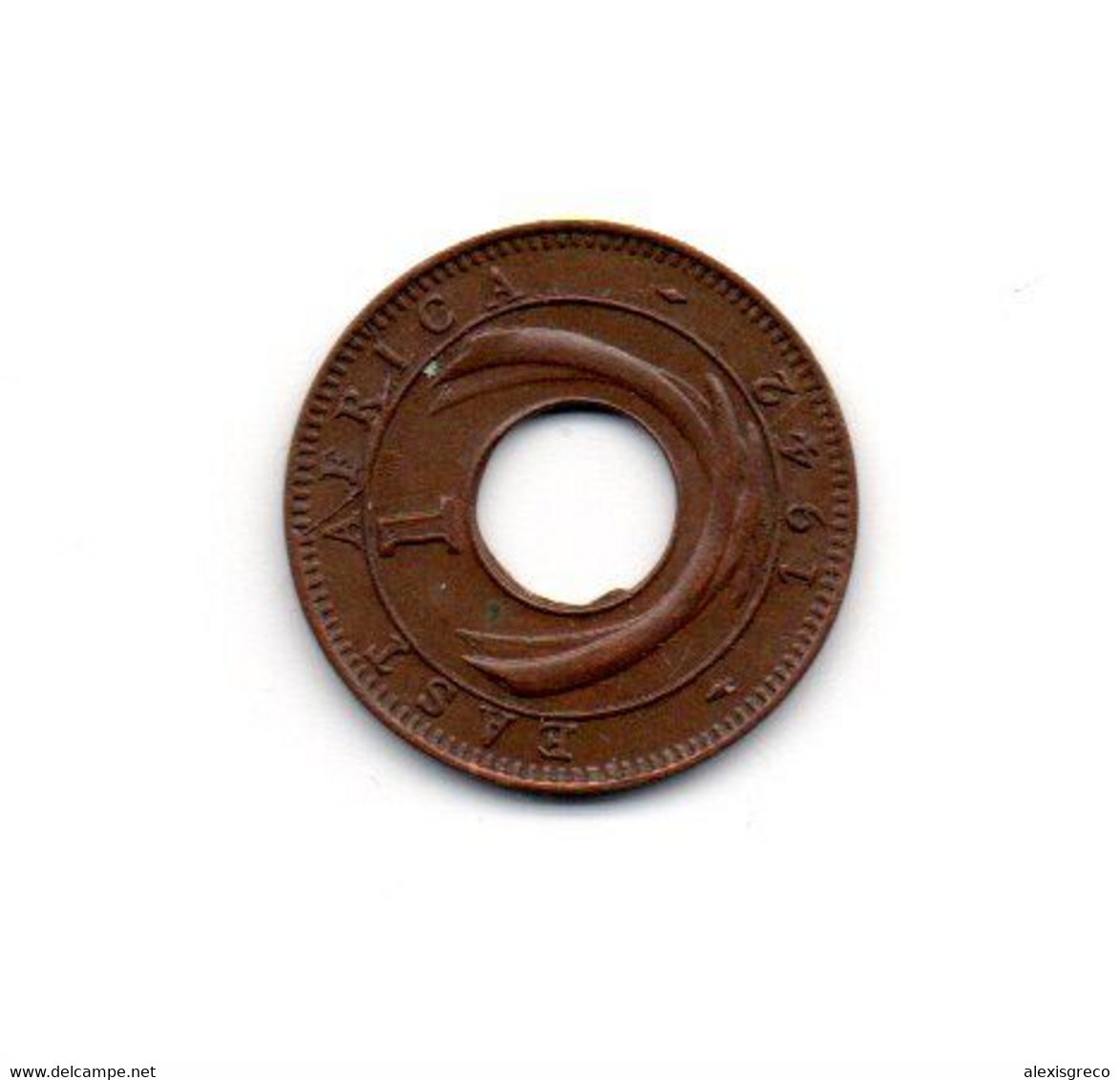 BRITISH EAST AFRICA USED ONE CENT COIN BRONZE Of 1942 'I' - Afrique Orientale & Protectorat D'Ouganda