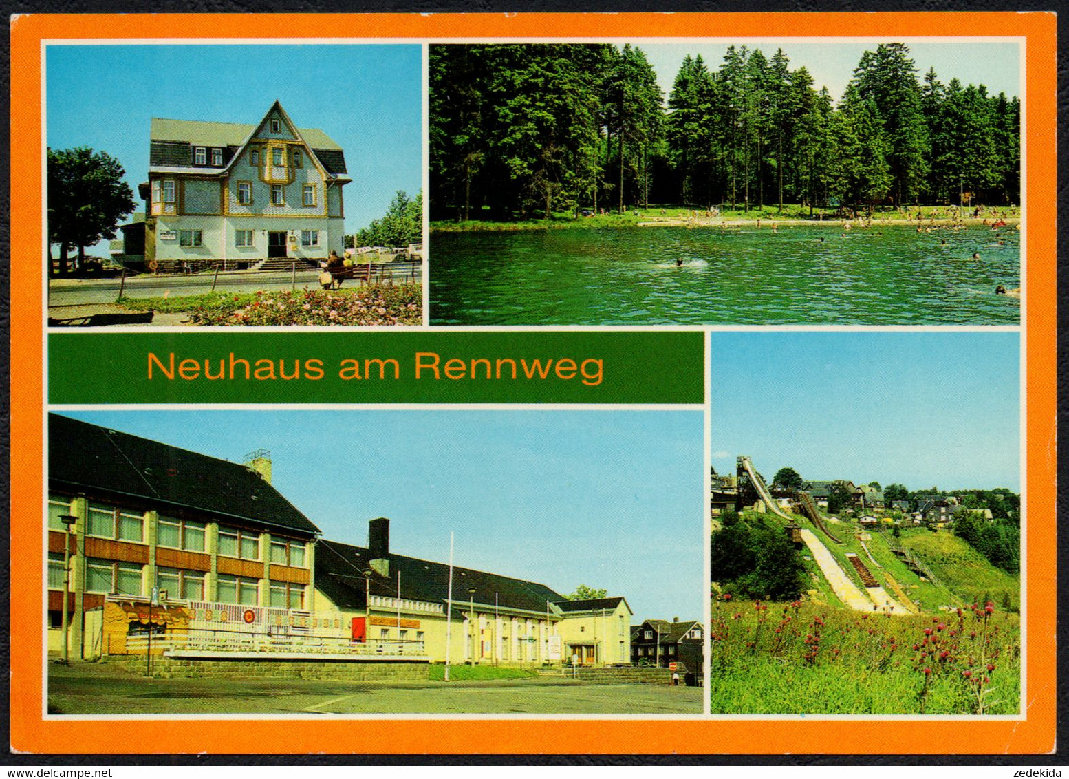 F3702 - Neuhaus HO Gaststätte Hotel Hirsch Freibad Kulturhaus Erich Weinert - Bild Und Heimat Reichenbach - Neuhaus