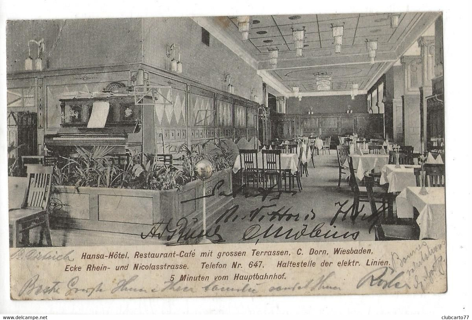 Wiesbaden (Allemagne, Hesse) : Der Speisesaal Des Hansa-Hôtel Restaurants-Café Im 1912 PF. - Wiesbaden