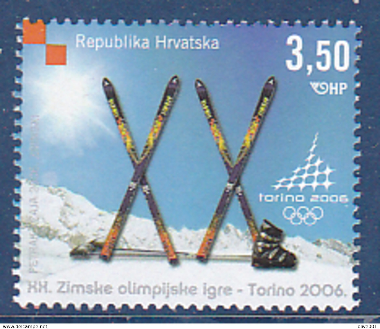 Timbres De Croatie, Jeux Olympique D'hiver De Turin, 1 Tp De 2006 MI N° 754 MNH** à 50% - Winter 2006: Turin