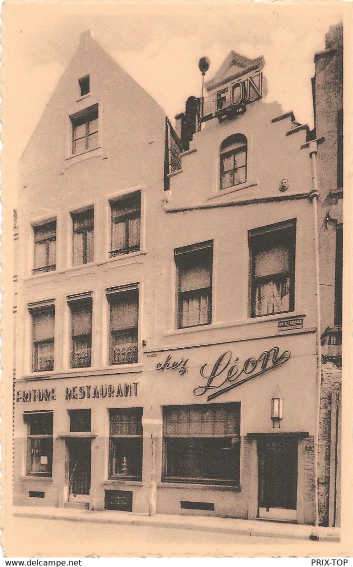 REF4948/ CP-PK Bruxelles Friture Restaurant Chez Léon MINT - Cafés, Hôtels, Restaurants