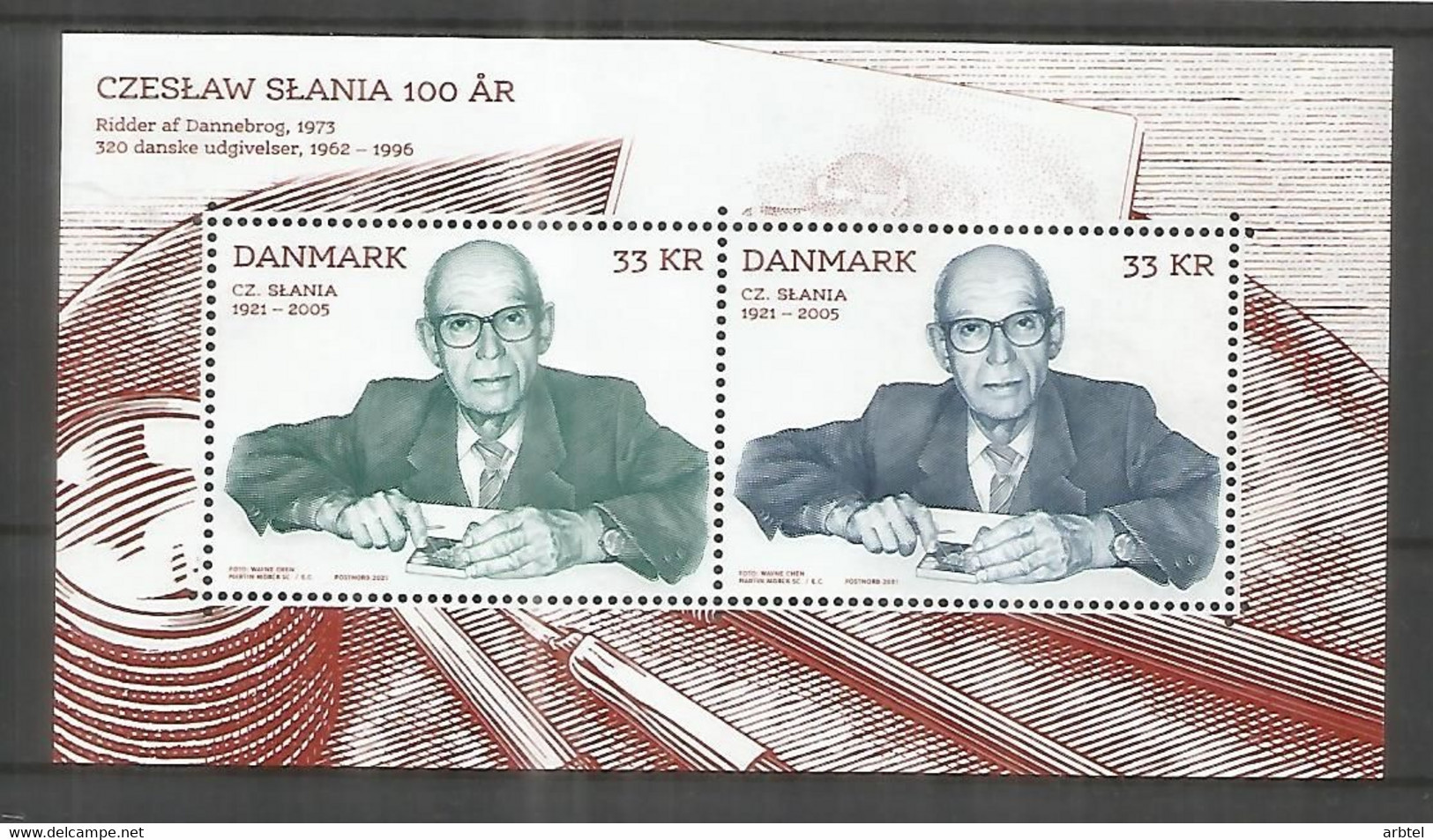 DINAMARCA DANMARK SLANIA CENTENARIO CENTENARY - Lettere