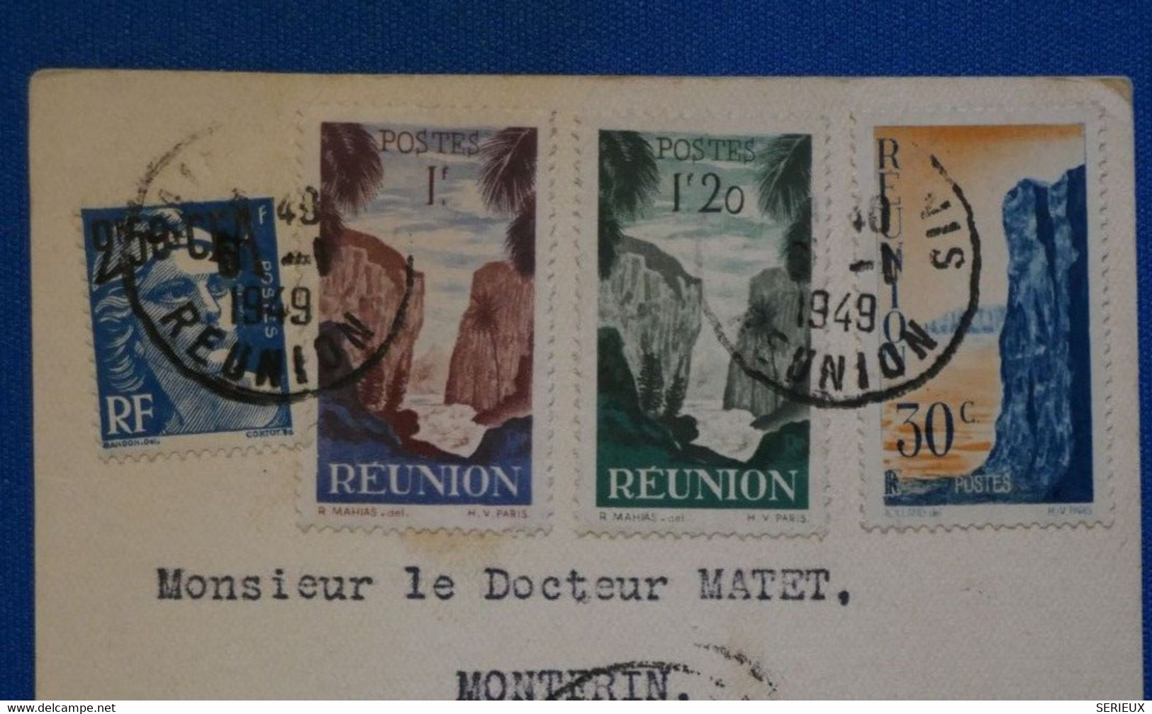 K15 LA REUNION BELLE CARTE 1974 SAINT DENIS POUR MONTERIN FRANCE LETTRE+ AFFRANCHIS. INTERESSANT - Briefe U. Dokumente