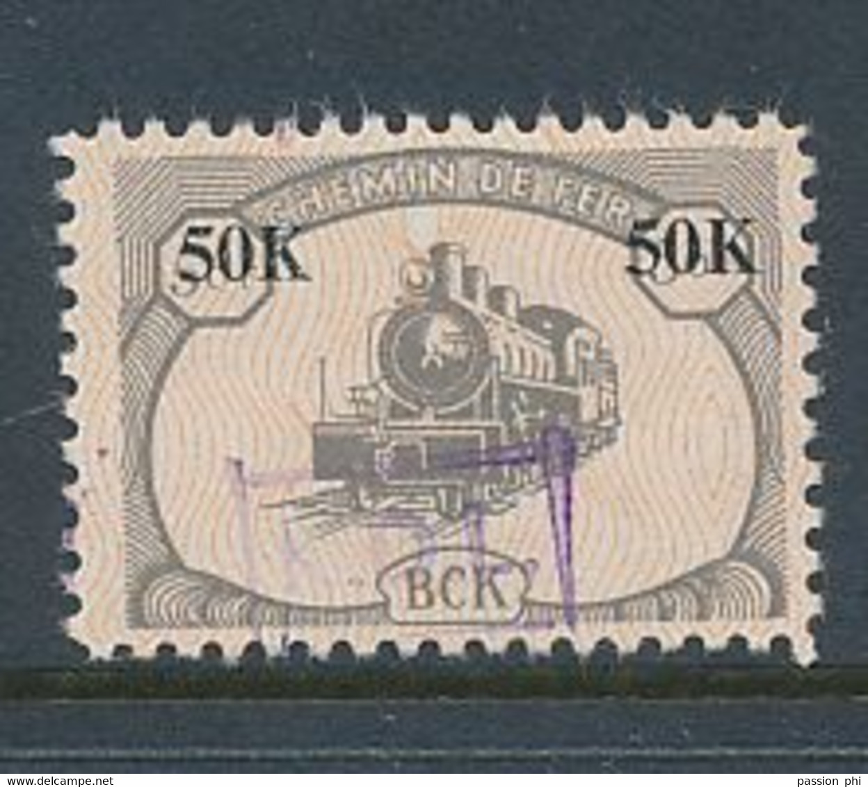 BELGIAN CONGO PRIVATE RAILWAY COMPANY BCK COB CP42 MNH OVERPRINT KDL " KINSHASA LOBITO LUBUMBASHI" - Altri & Non Classificati