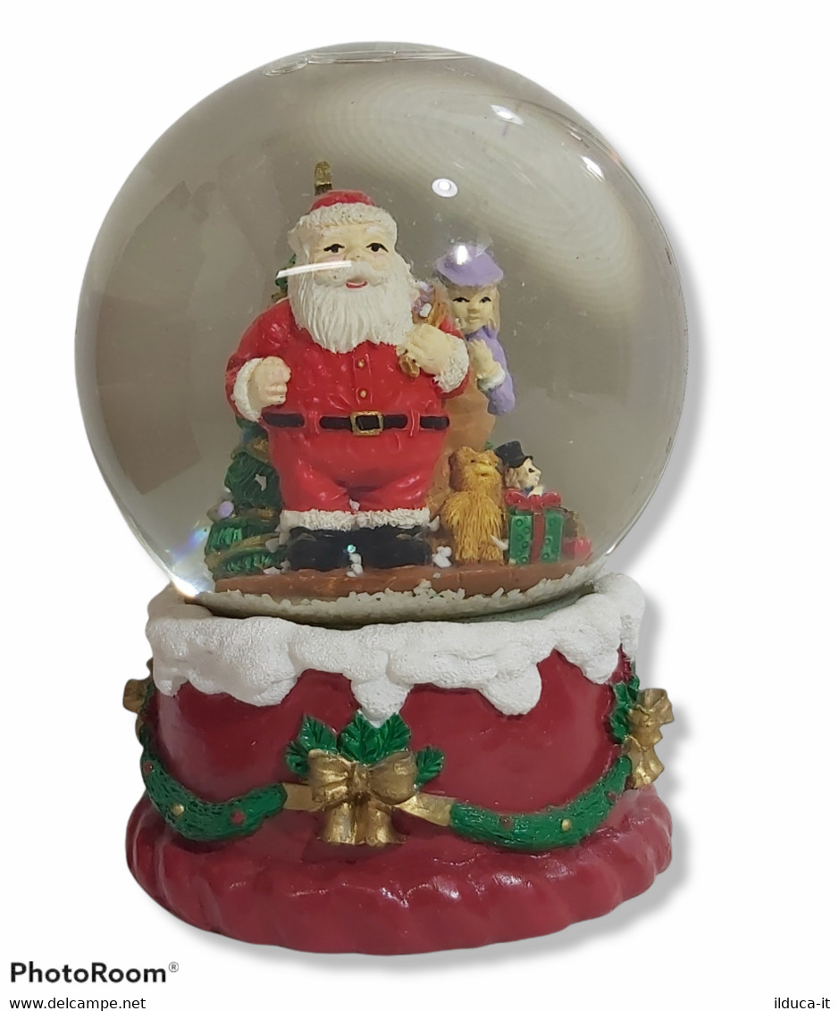 02450 Palla Di Neve / Glass Waterglobe - Babbo Natale - Giocoplast Kmates - H 13.5 - Babbo Natale