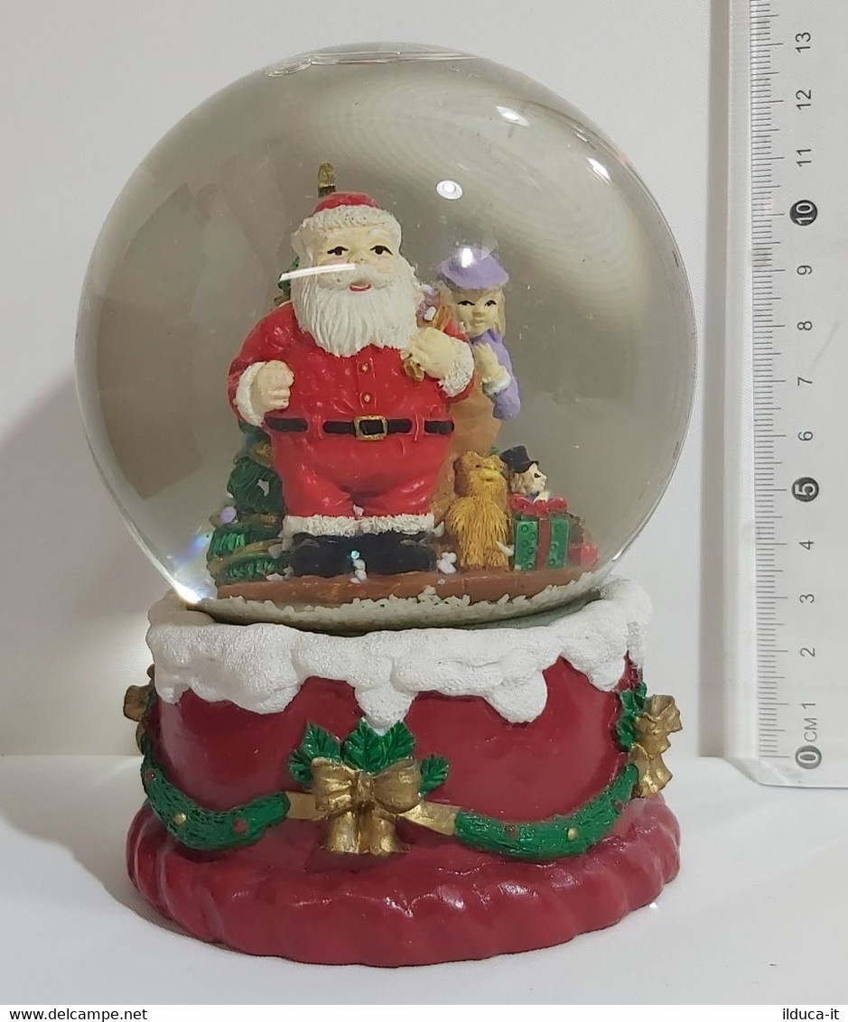 02450 Palla Di Neve / Glass Waterglobe - Babbo Natale - Giocoplast Kmates - H 13.5 - Kerstmannen