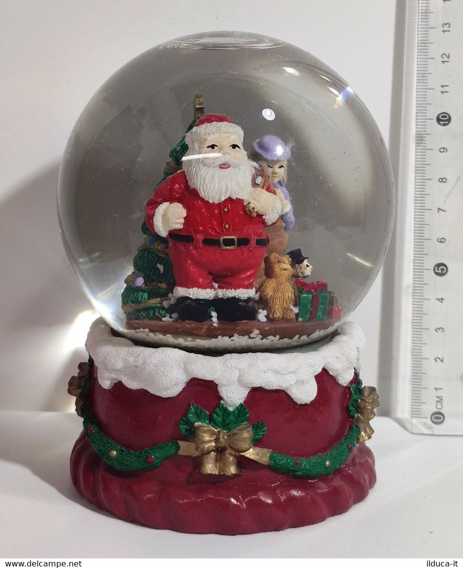 02450 Palla Di Neve / Glass Waterglobe - Babbo Natale - Giocoplast Kmates - H 13.5 - Papá Noel