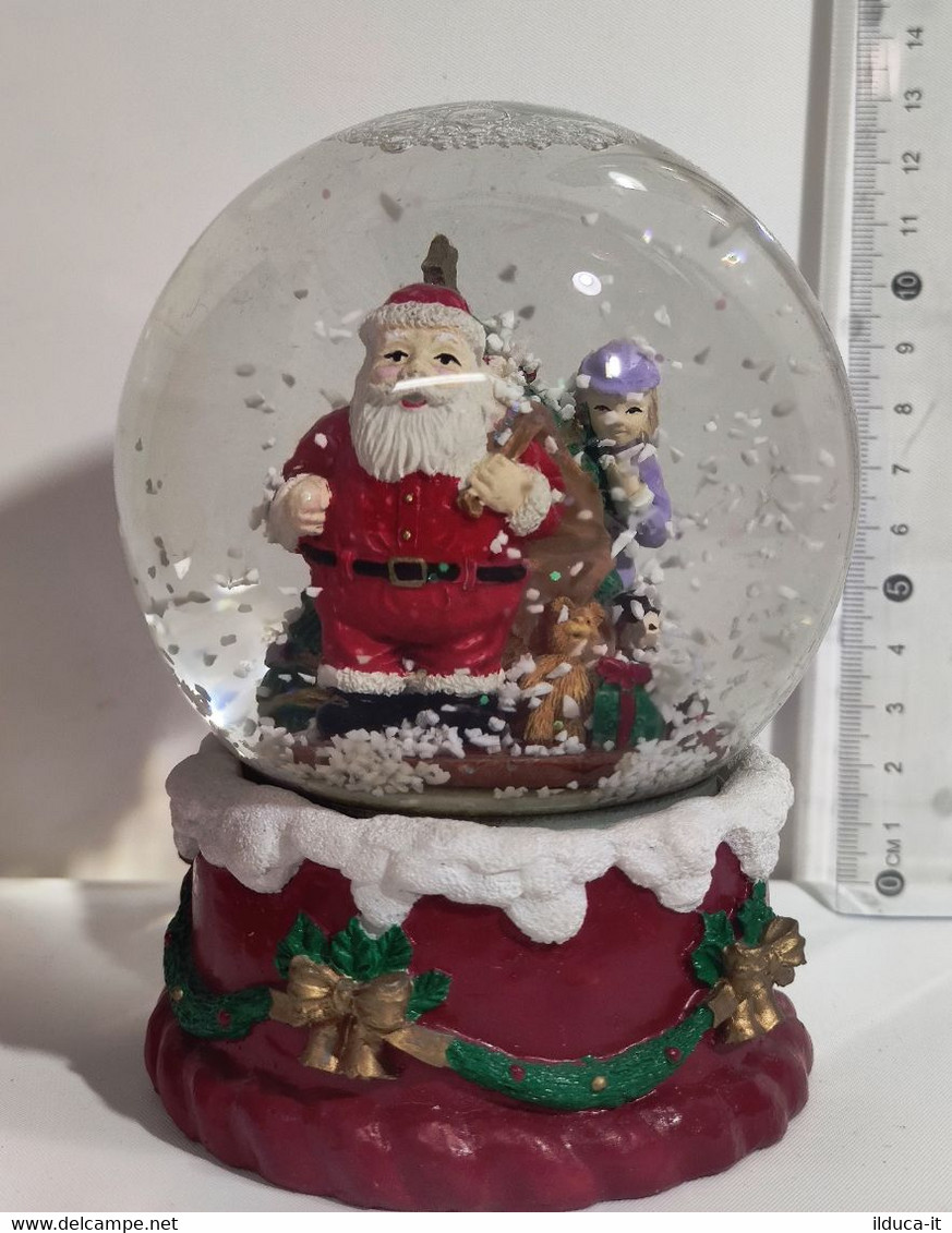 02450 Palla Di Neve / Glass Waterglobe - Babbo Natale - Giocoplast Kmates - H 13.5 - Father Xmas