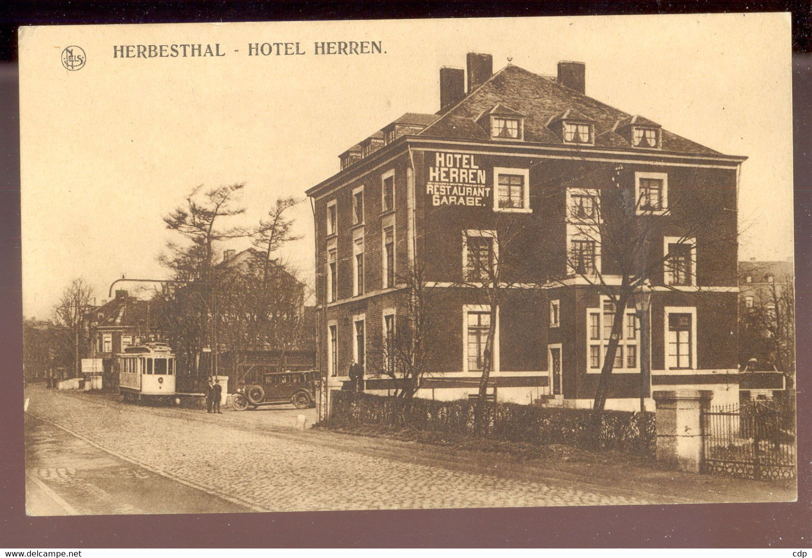 Cpa Herbesthal   Hotel-tram - Lontzen