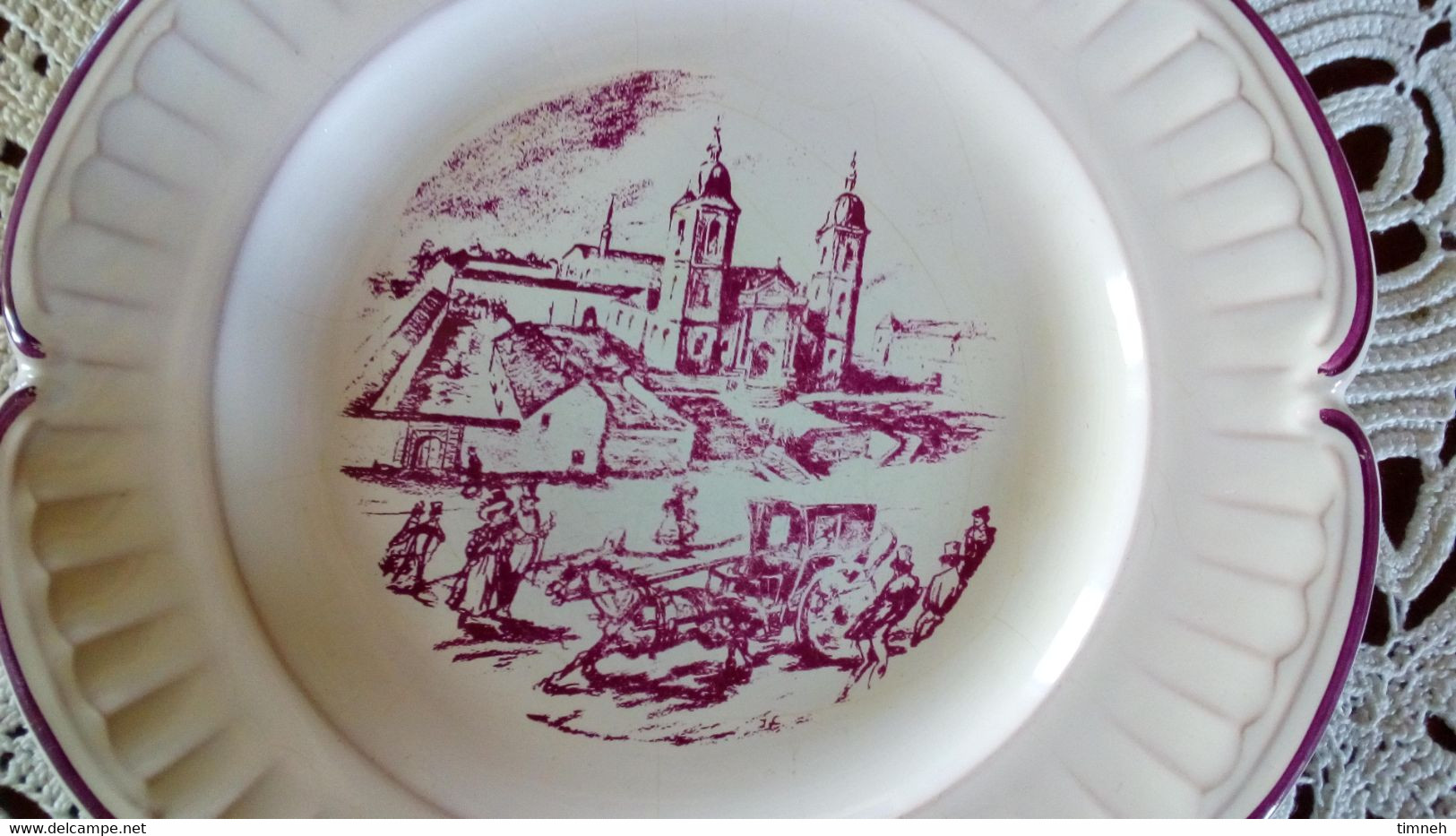 François GROSS Sarreguemines Assiette Plate - ST Dié MAISON DU CHANTRE - Service Vieille Lorraine 1966 Bicentenaire - Sarreguemines (FRA)