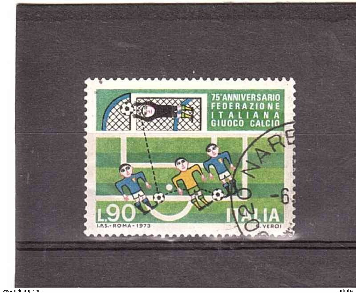 1973 £90 FEDERAZIONE ITALIANA GIOCO CALCIO - Usati