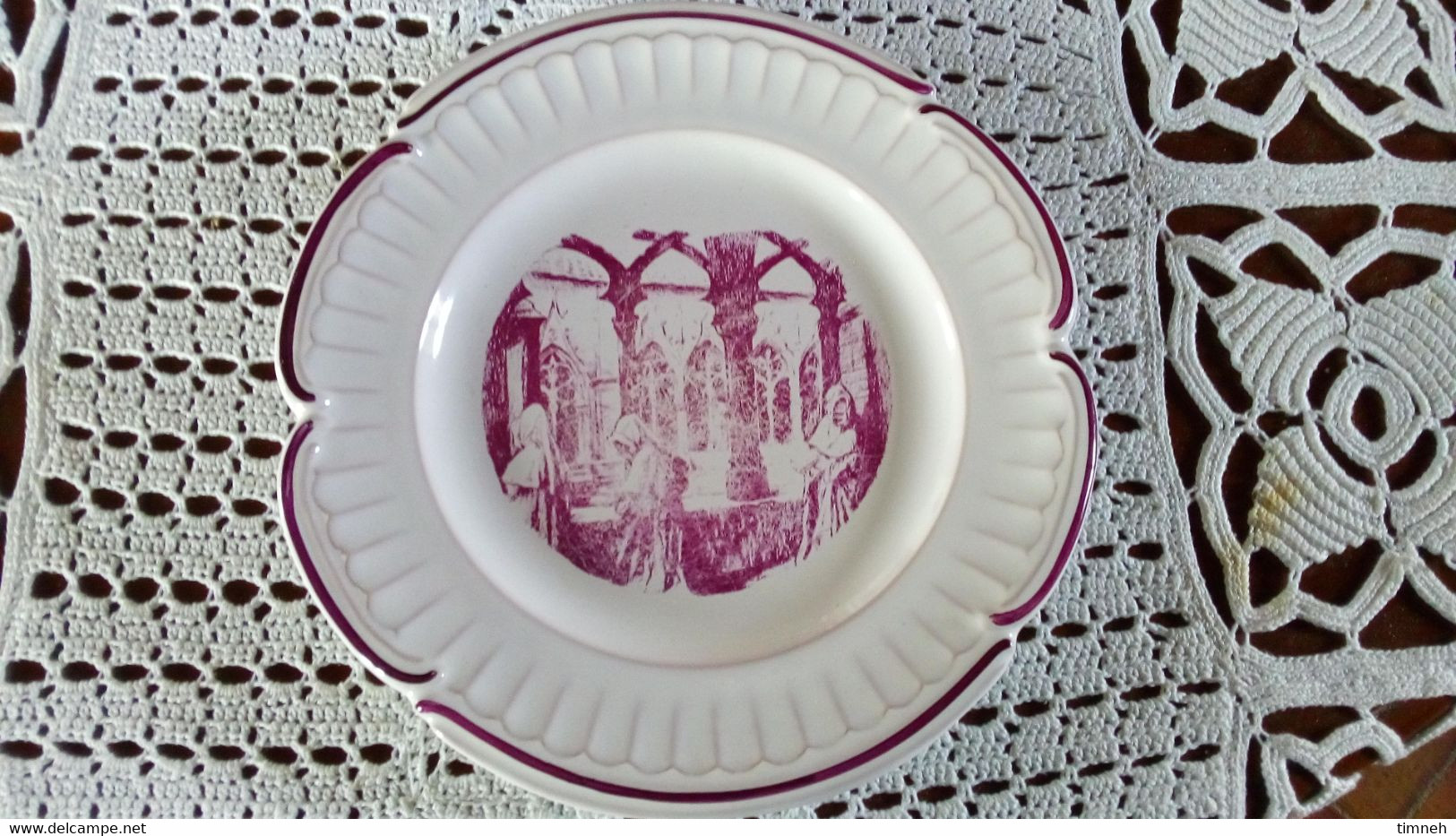 François GROSS Sarreguemines Assiette Plate - ST GENGOULT TOUL Cloître - Service Vieille Lorraine 1966 Bicentenaire - Sarreguemines (FRA)