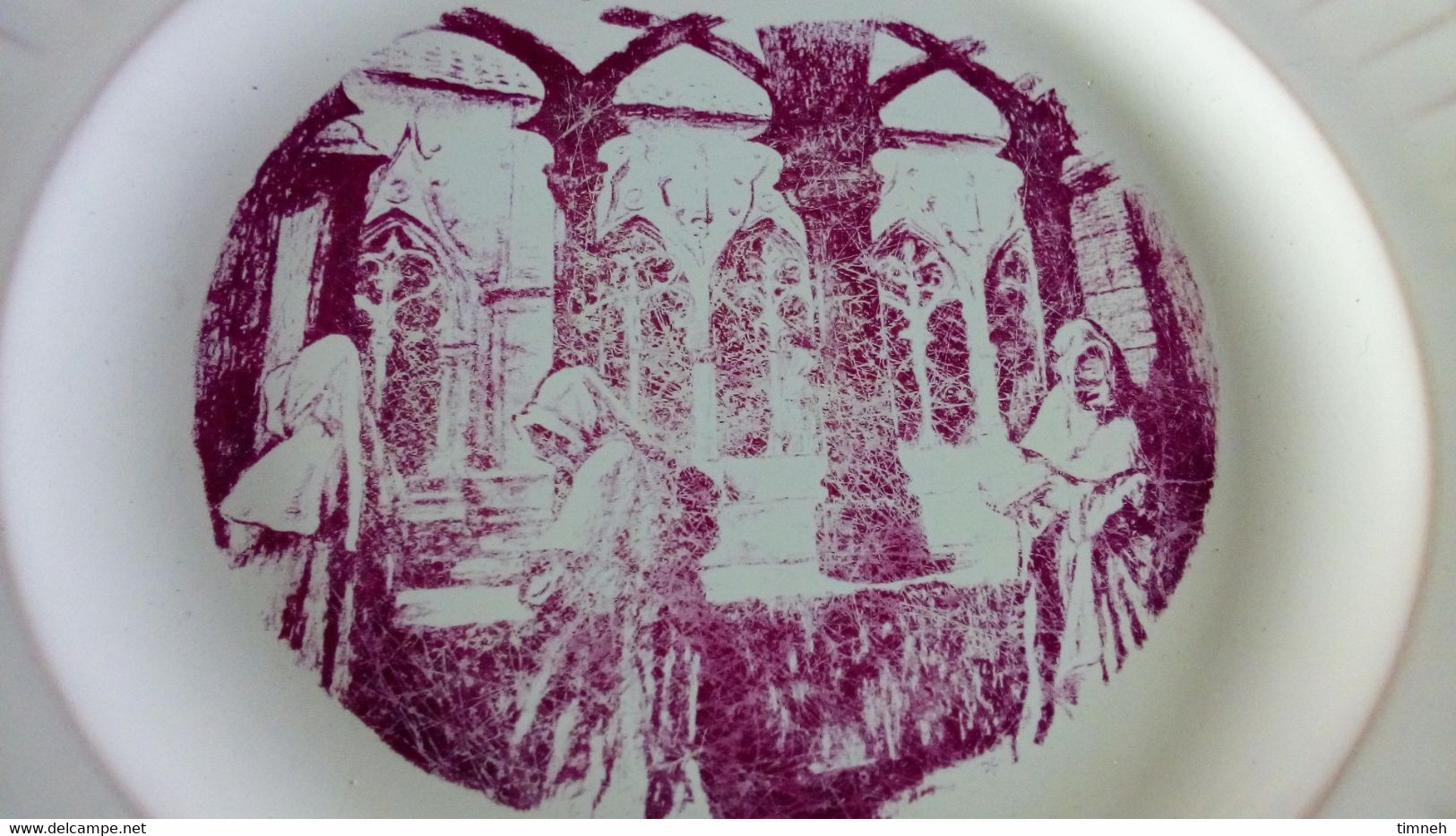 François GROSS Sarreguemines Assiette Plate - ST GENGOULT TOUL Cloître - Service Vieille Lorraine 1966 Bicentenaire - Sarreguemines (FRA)