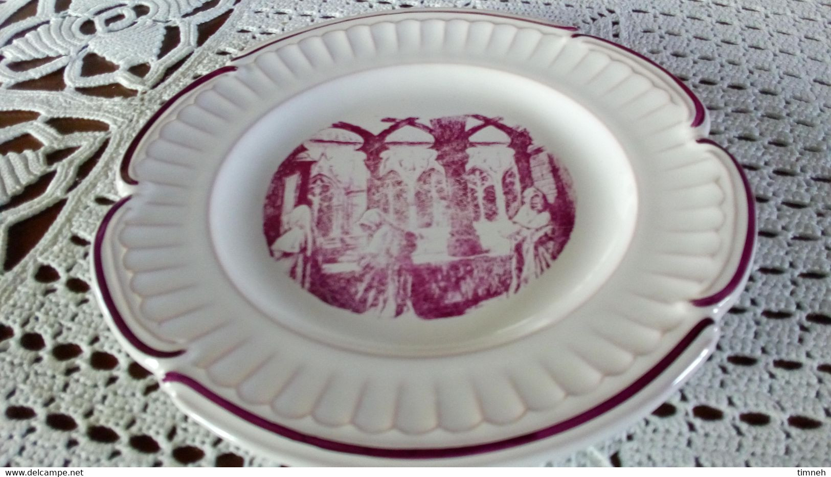 François GROSS Sarreguemines Assiette Plate - ST GENGOULT TOUL Cloître - Service Vieille Lorraine 1966 Bicentenaire - Sarreguemines (FRA)