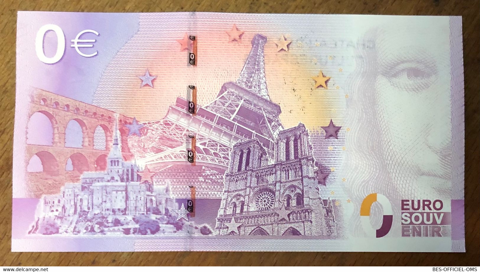 2015 BILLET 0 EURO SOUVENIR DPT 13 CHÂTEAU DES BAUX-DE-PROVENCE + TIMBRE ZERO 0 EURO SCHEIN BANKNOTE PAPER MONEY - Privatentwürfe