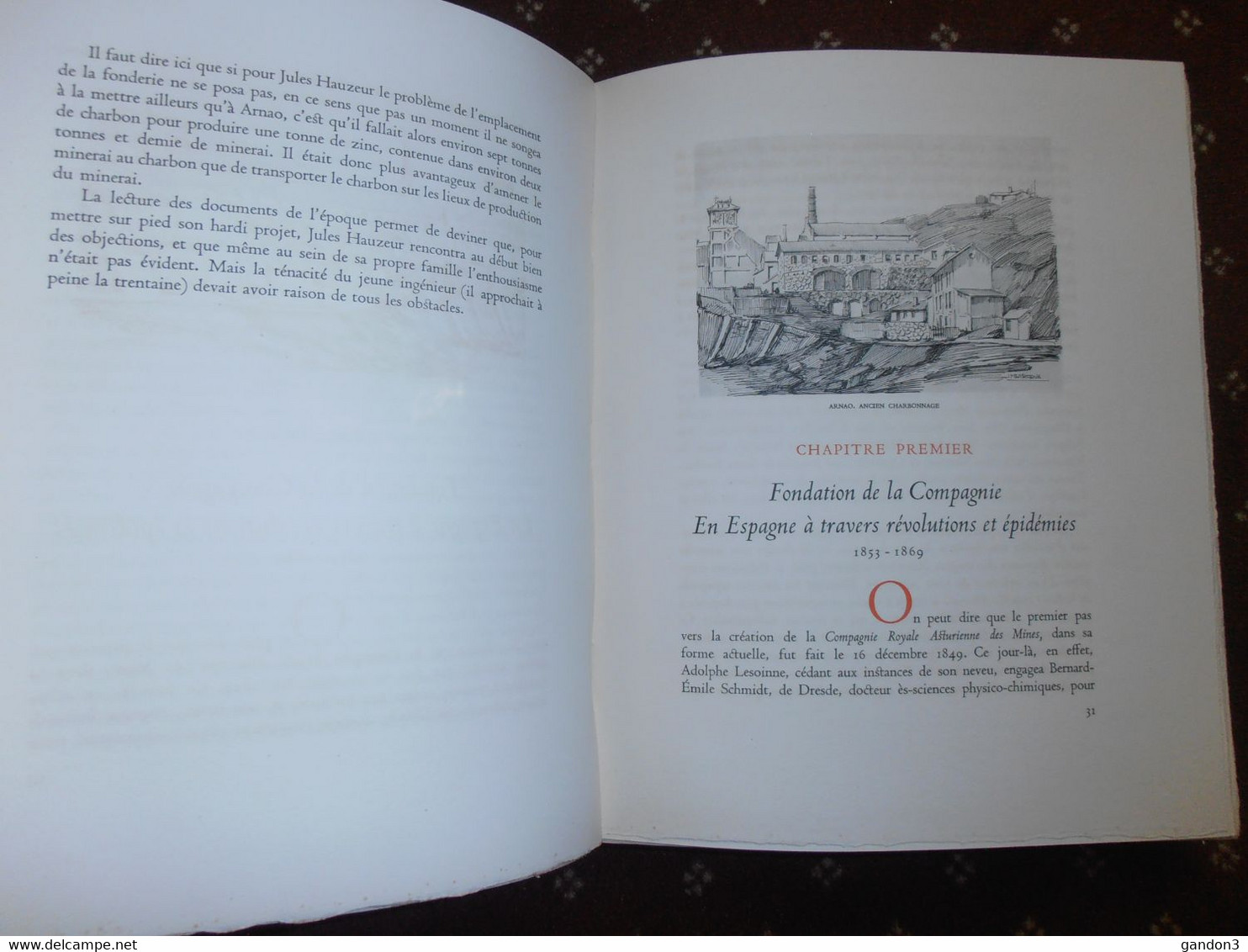 Livre  :  La  COMPAGNIE  ROYALE  ASTURIENNE  des  MINES   -    édité en 1954 pour le Centenaire de la Fondation  -