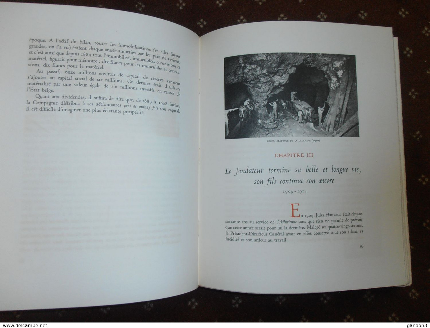 Livre  :  La  COMPAGNIE  ROYALE  ASTURIENNE  des  MINES   -    édité en 1954 pour le Centenaire de la Fondation  -