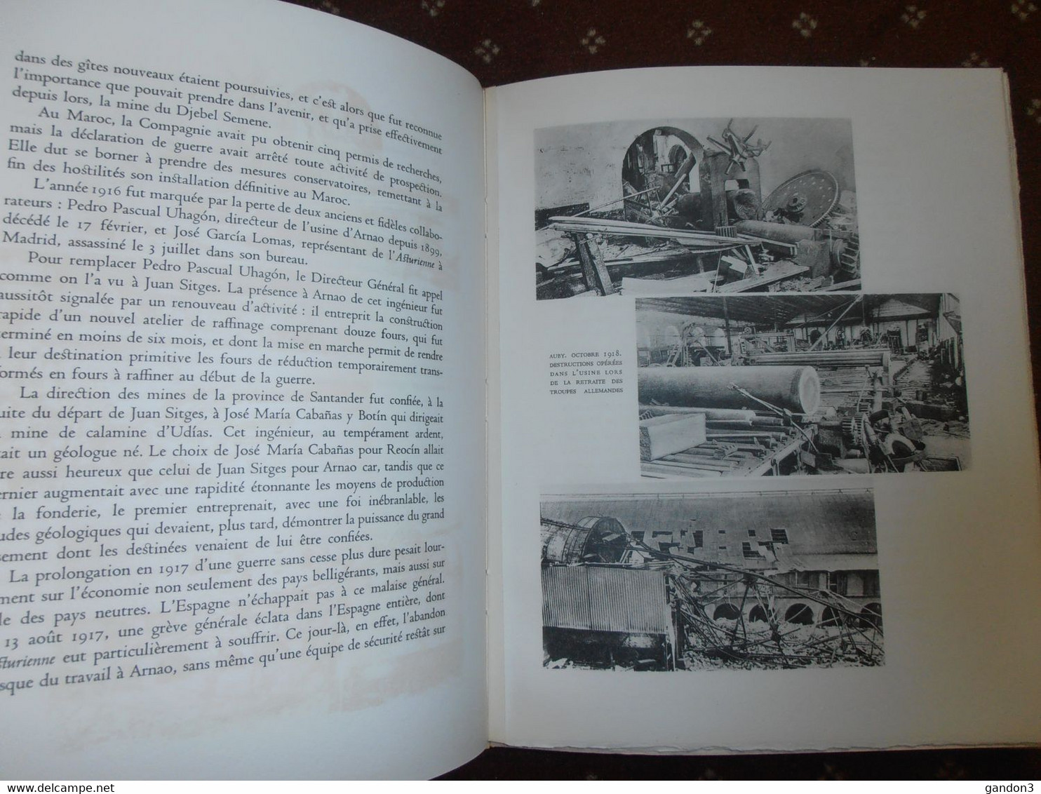 Livre  :  La  COMPAGNIE  ROYALE  ASTURIENNE  des  MINES   -    édité en 1954 pour le Centenaire de la Fondation  -