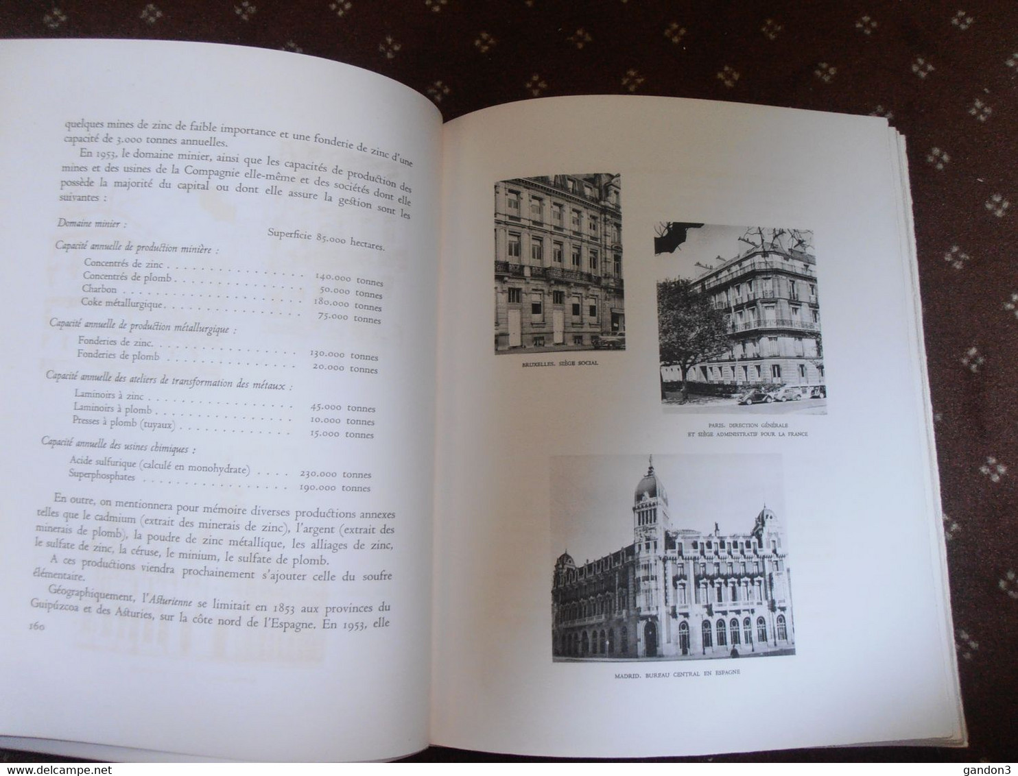 Livre  :  La  COMPAGNIE  ROYALE  ASTURIENNE  des  MINES   -    édité en 1954 pour le Centenaire de la Fondation  -