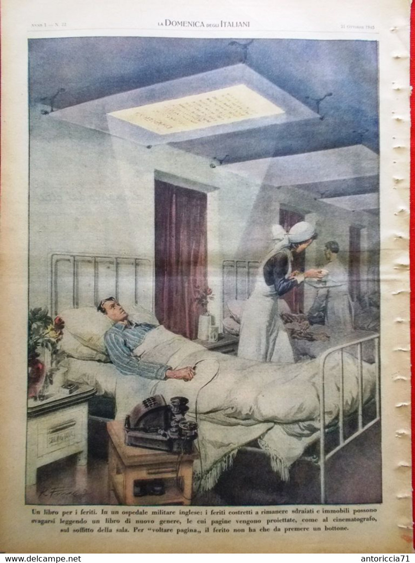 La Domenica Degli Italiani Corriere 21 Ottobre 1945 Processo Campo Belsen Kramer - Guerra 1939-45