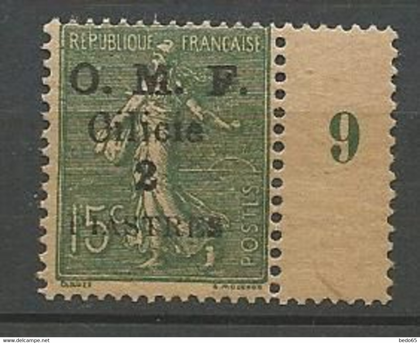 CILICIE N° 93 Variétée Barre Du Milieu Du F Penche Vers Le Bas , Point Noir NEUF** LUXE SANS CHARNIERE  / MNH - Unused Stamps