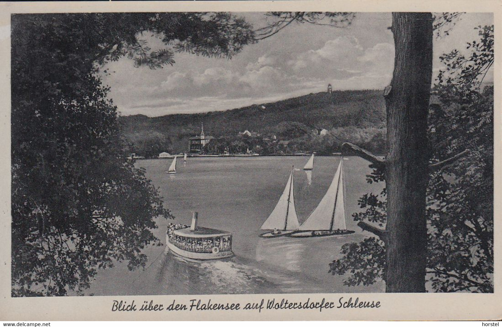 D-15569 Woltersdorf Bei Erkner - Blick über Den Flakensee Auf Woltersdorfer Schleuse - Dampfer - Woltersdorf