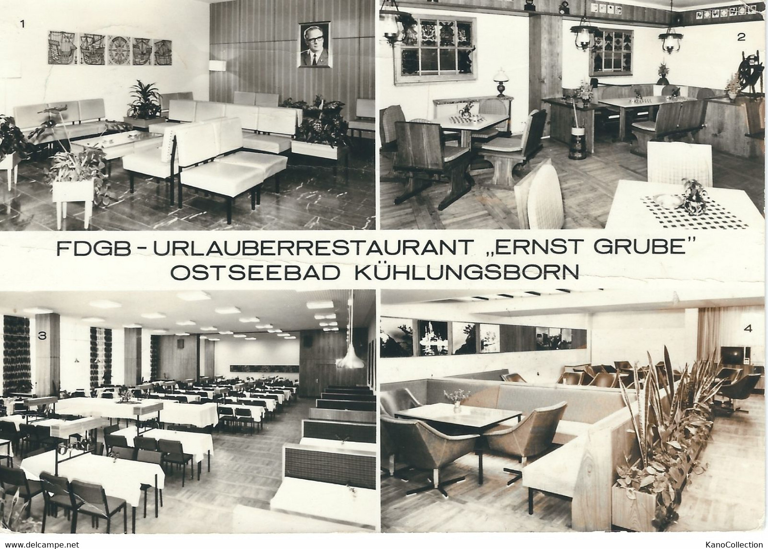 Ostseebad Kühlungsborn, FDGB-Urlauberestaurant „Ernst Grube“, DDR-Mehrbildkarte, Gelaufen 1981 - Bad Doberan