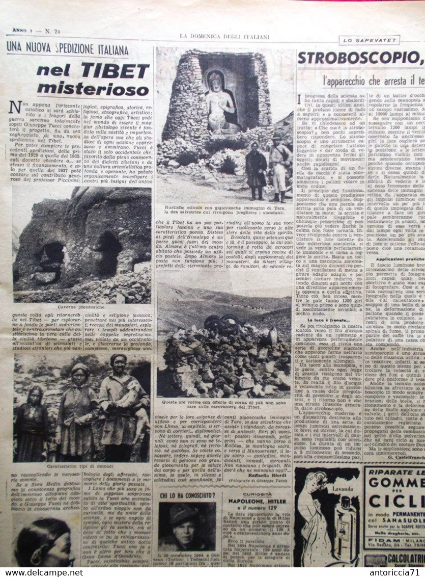 La Domenica Degli Italiani Corriere 4 Novembre 1945 Tibet Jeep Gogna Giappone - Guerra 1939-45