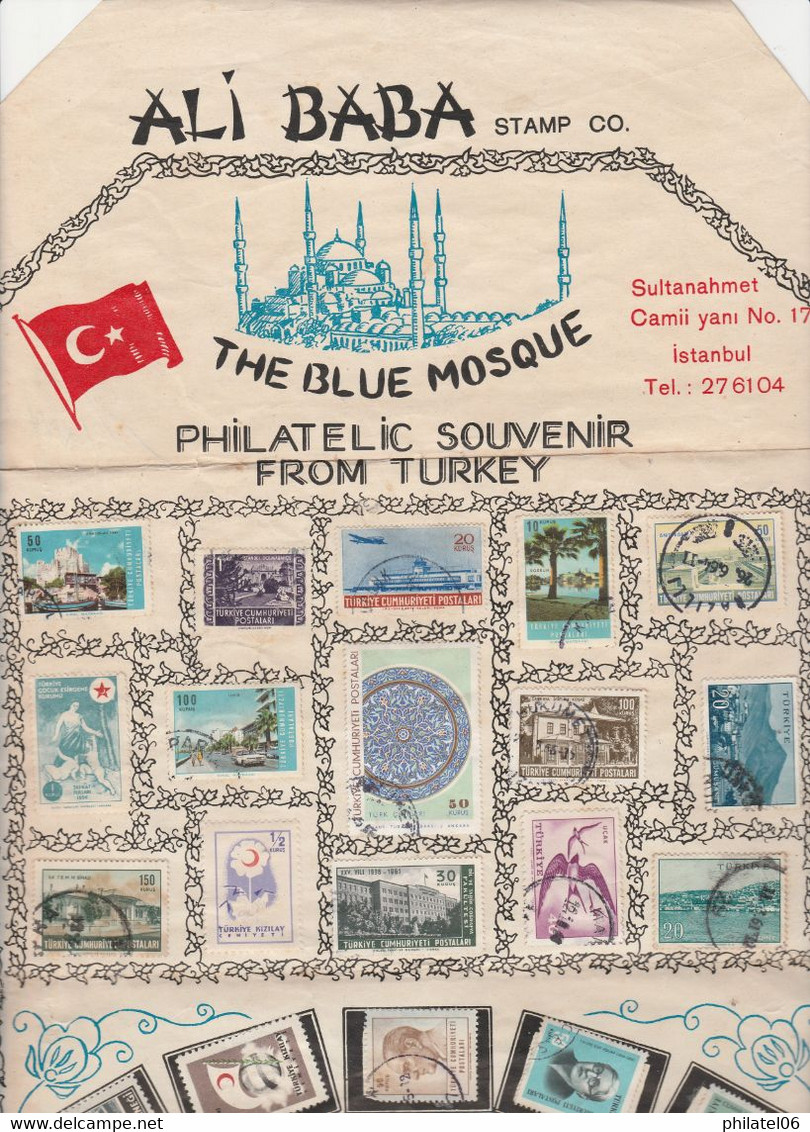 TURQUIE  JOLI DEPLIANT 65 X 25 CM THE BLU MOSQUE - Collections, Lots & Séries