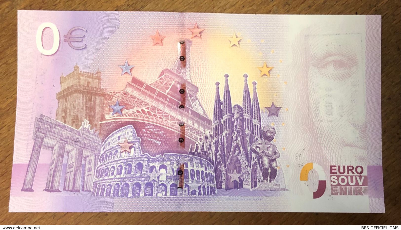 2018 BILLET 0 EURO SOUVENIR DPT 13 GLANUM + TAMPONS ZERO 0 EURO SCHEIN BANKNOTE PAPER MONEY BANK - Privatentwürfe