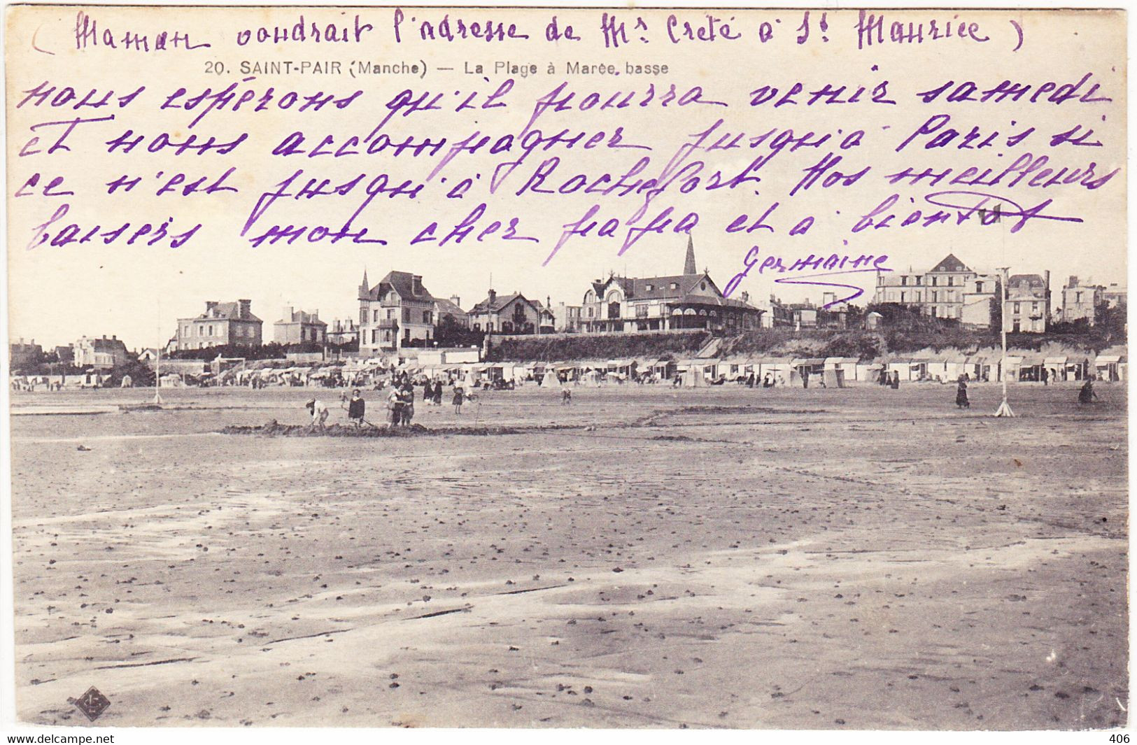 Lot de 20 cartes de la Manche - Saint-Pair-sur-Mer