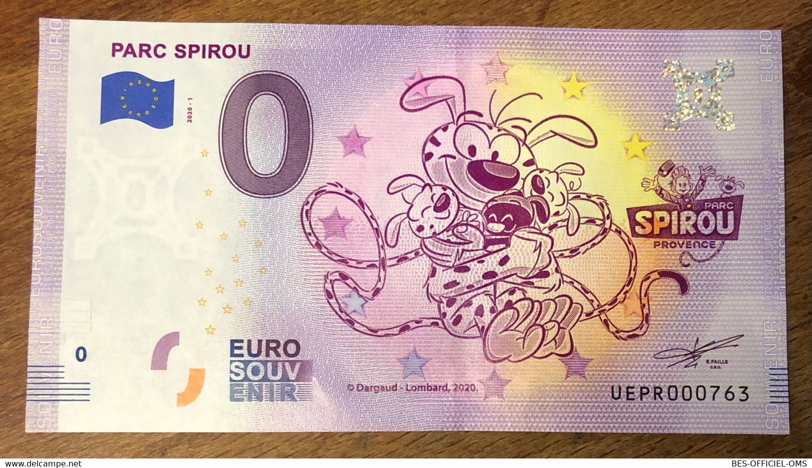 2020 BILLET 0 EURO SOUVENIR DPT 84 SPIROU MARSUPILAMI ZERO 0 EURO SCHEIN BANKNOTE PAPER MONEY BANK - Privatentwürfe